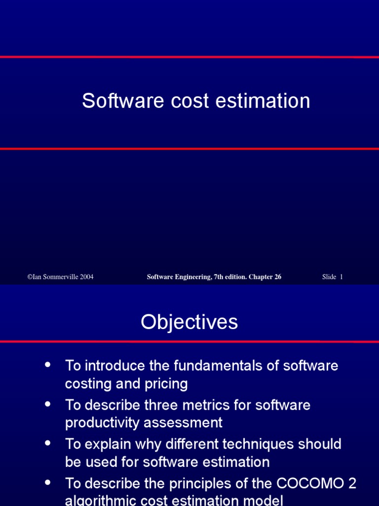 Software Cost Estimation | PDF | Top Down And Bottom Up Design | Source ...