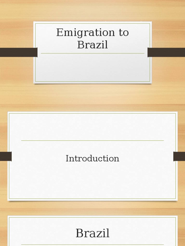 Emigration To Brazil | PDF