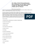 Roses, Lilies, Gladioli, Tulips, Potted Chrysanthemums, Orchids, and Standard Carnations Are the Major Product Segments Analyzed Inside the 2006 Global Strategic Business Report on Bulbs and Cut Flowers