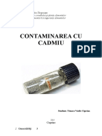 Contaminarea Mediului Cu Cadmiu