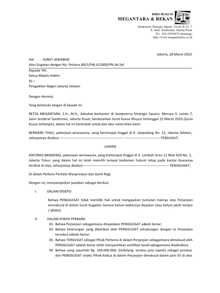 Surat Jawaban