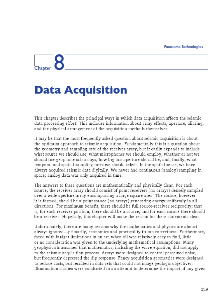 Seismic Acquisition | PDF | Reflection Seismology | Sampling (Signal ...