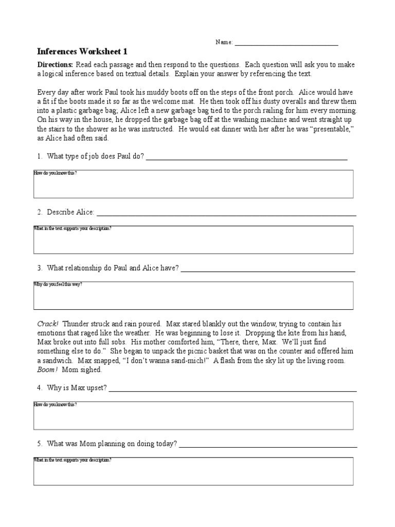 Printables Inferences Worksheet 1 pictures inferences worksheet 1 kaessey orangeuy the best worksheet