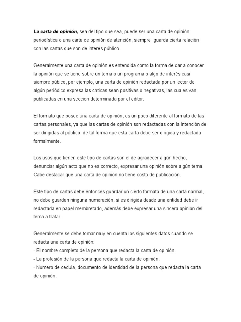 La Carta de Opinión PDF Residuos Science