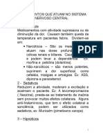 Aula 5 Medicamentos Que Atuam No Sistema Nervoso Central