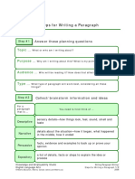 Steps For Writing A Paragraph