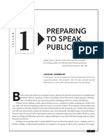 Preparing To Speak Publicly: Lesson Summary