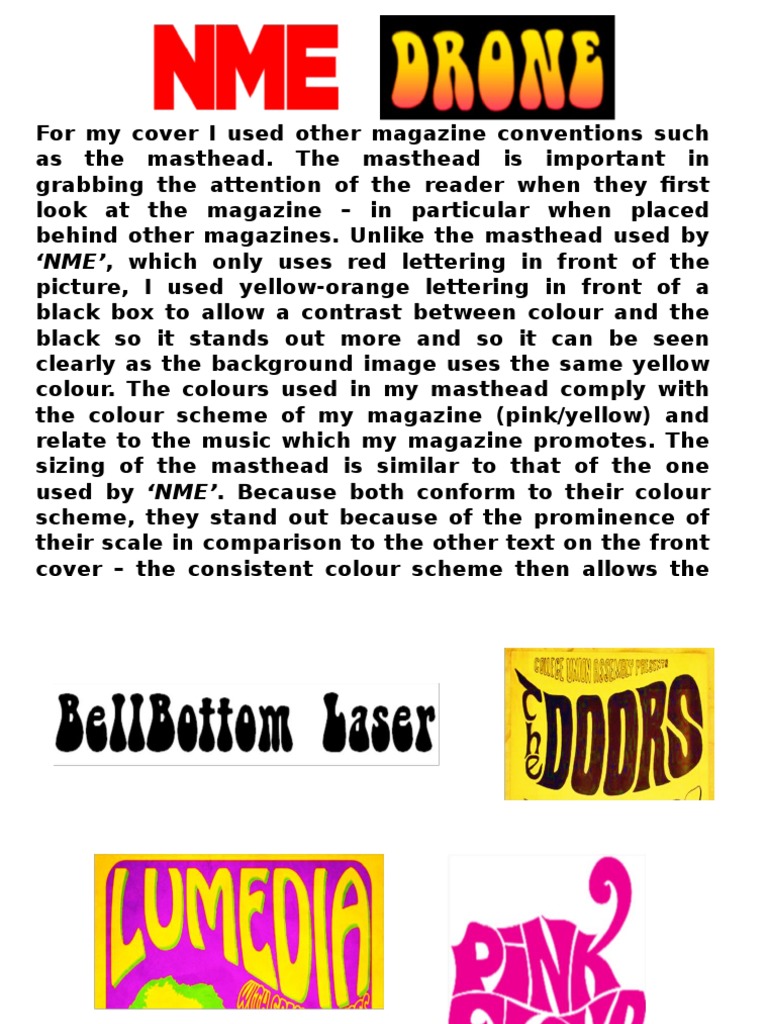 NME', Which Only Uses Red Lettering in Front of The | PDF | Art
