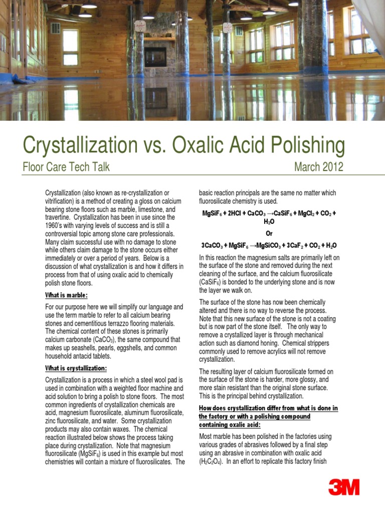 Marble Crystallization Abrasive Chemistry