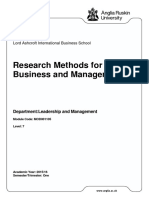 Research Methods For Business and Management