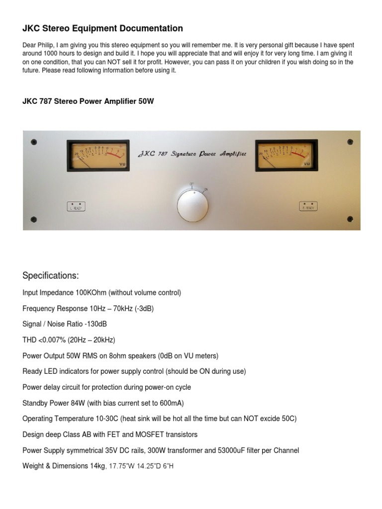 JKC Stereo Equipment Documentation PDF | PDF | Digital To Analog ...