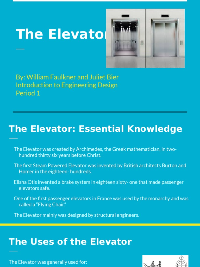Elevator Evolution for Engineers | PDF | Elevator | Industries
