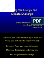 Meeting The Energy and Climate Challenge