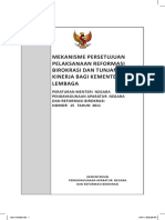PERMENPAN 2011 No. 015 Buku 9 Mekanisme Persetujuan Pelaksanaan RB Tunjangan Kinerja BG KL