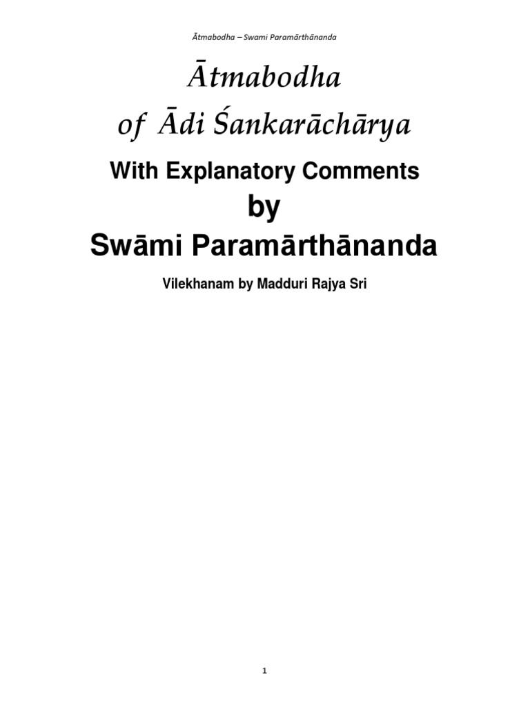 Atma Bodha Tamil Pdf Google Docs