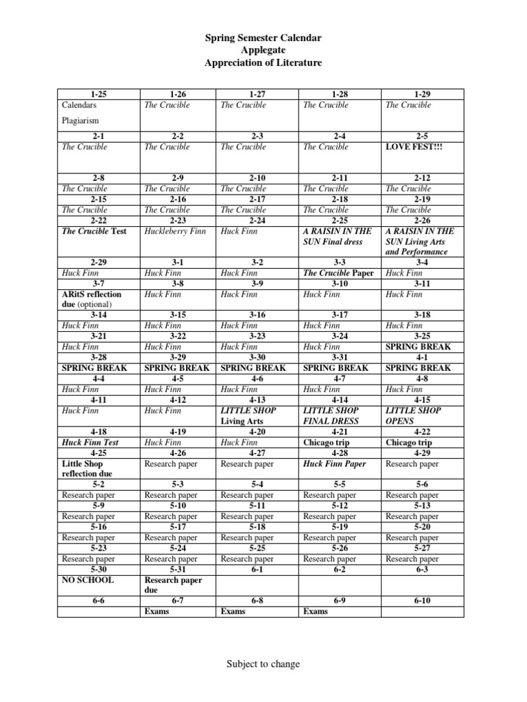 Spring Calendar Aofl 2016 | PDF
