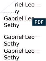 Gabriel Leo Sethy Gabriel Leo Sethy