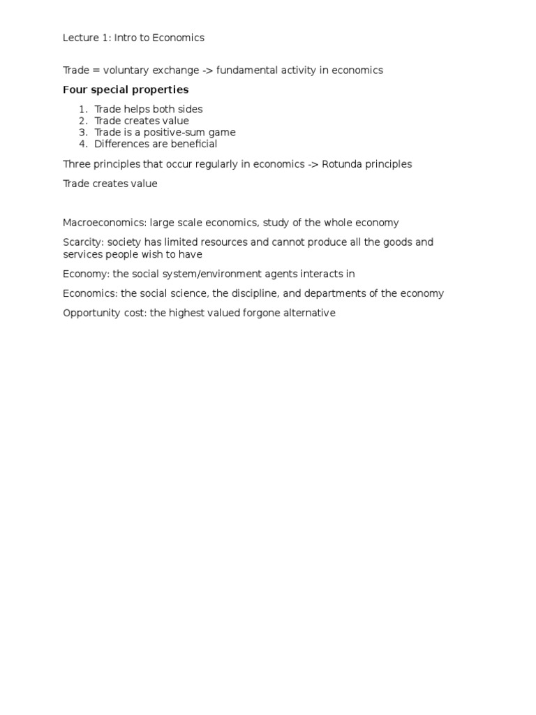 Economics Basics for Beginners | PDF | Finance & Money Management ...