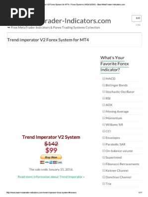 Trend Imperator V2 Forex System For Mt4 Ex4 Best Metatrader - 