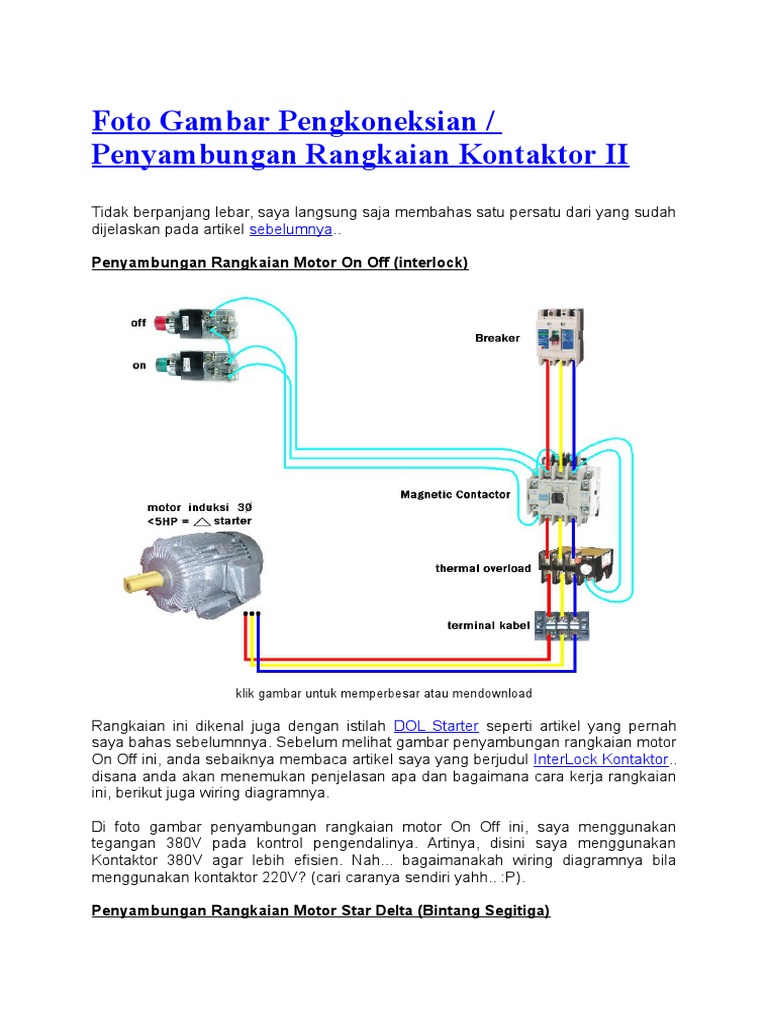 Foto Gambar Pengkoneksian Star Delta