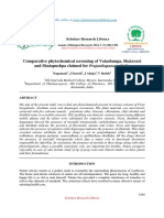 Comparative Phytochemical Screening of Vatashunga, Shatavari