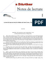 "Le Morte DArthur": Notes de Lecture Volet 120