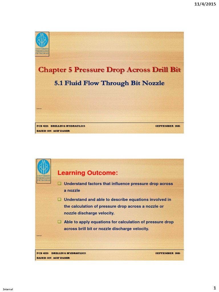 Pressure Drop in Drill Bit Nozzles | PDF | Nozzle | Pressure