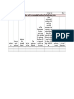 Template For Acc and Env Conditions For Performing Tests