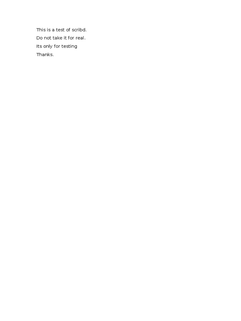 Scribd Test Document Overview | PDF
