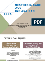 PACU 1 - ESA + ASA GUIDELINES