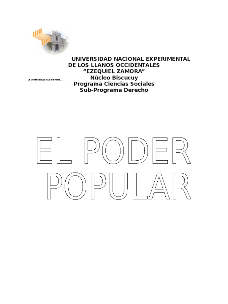 Poder Popular | PDF | Democracia | Ideologías políticas