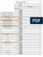 LISTA Cantitati de Lucrari Arhitectura