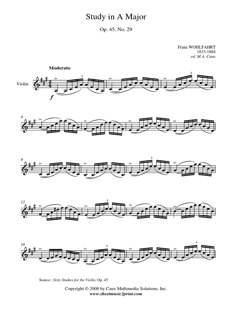 Study in A Major: Moderato | PDF | Art