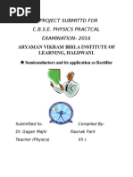 Full Wave Rectifier Project Class 12 Rectifier Semiconductors