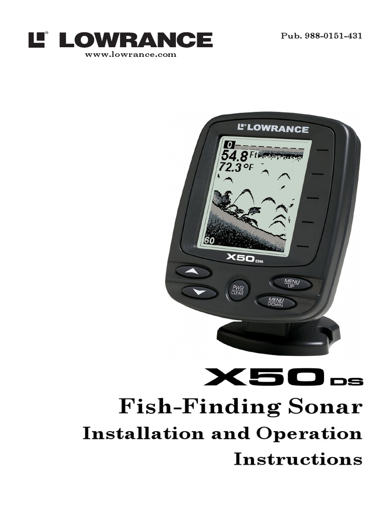 LOWRANCE X50DS Fishfinder Sonar Manual | Sonar | Electrical Connector