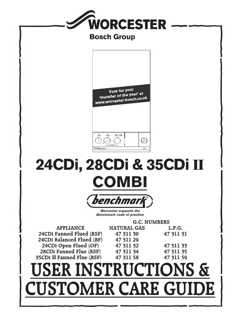 Worcester 24 28 35MkII CDi Operating Instructions Water Heating