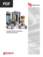 Hedland Variable Area Flow Meters and Flow Switches Catalog Vam-Ca-00254-En PDF