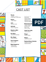 Seussical Cast List
