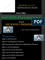 PPT-Curso Taller S10 2005 Costos y Presupuestos