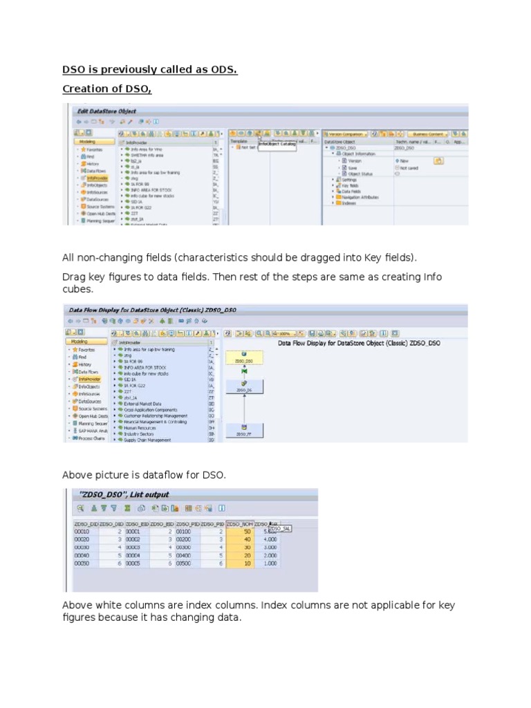 DSO Is Previously Called As ODS. Creation of DSO | PDF | Business ...