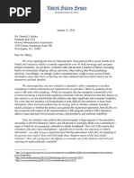 Tester's letter to GMA President and CEO Pamela Bailey