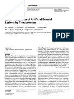 Remineralization of Artificial Enamel Lesions by Theobromine