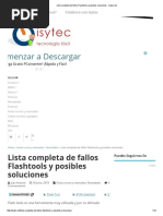 Download Lista Completa de Fallos Flashtools y Posibles Soluciones - Isytec by Luis SN296652951 doc pdf