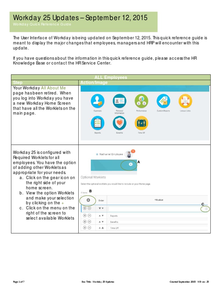 Workday 25 Update Overview | PDF | Career & Growth