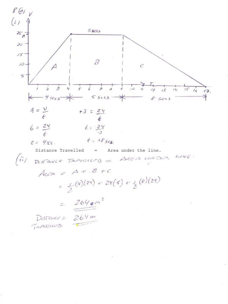 Distance Travelled Calculation Explained | PDF | Teaching Methods ...