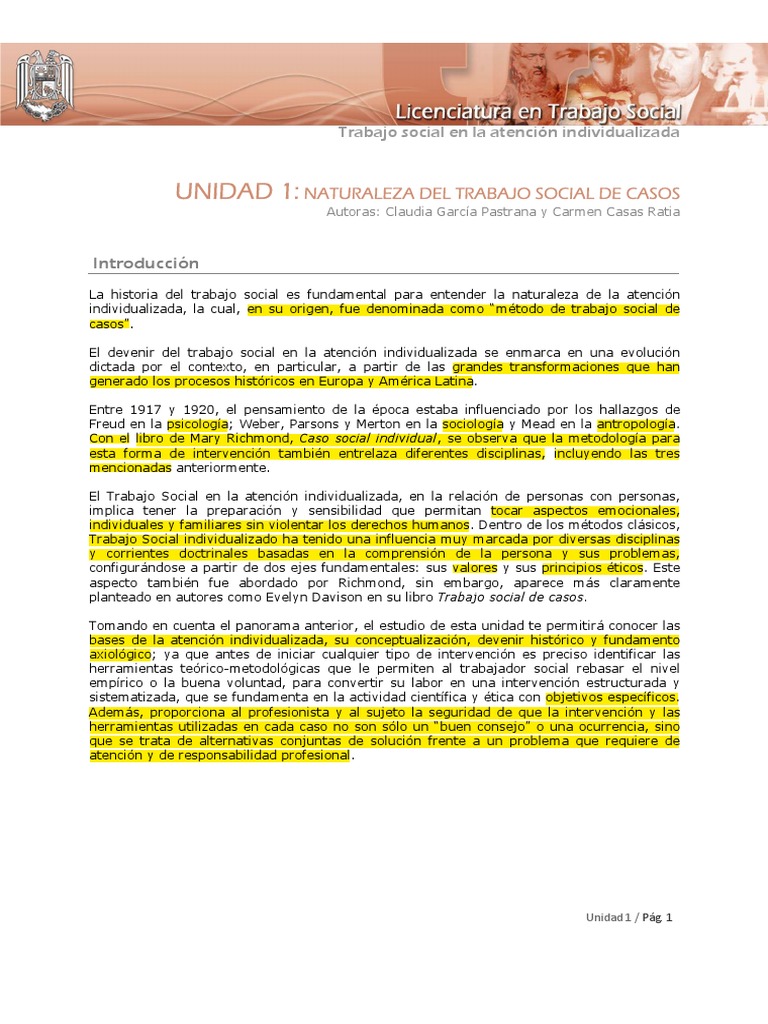 Trabajo Social Individualizado Trabajo social