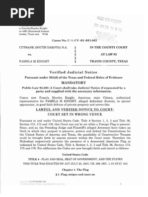 Flag Judicial Notice