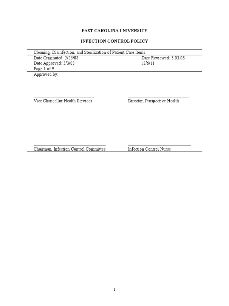 Infection Control: Cleaning & Disinfection Guide | PDF | Disinfectant ...