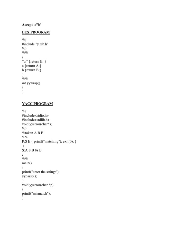 Lex & Yacc Programming Guide | PDF | Teaching Methods & Materials ...