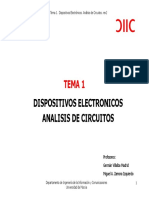 Tema 1. Dispositivos Electronicos Analisis de Circuitos (Introduccion)